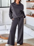 EVE Fashion Solid Color Long Sleeve Sweatshirt Pants Suit GWHT-A58