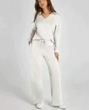 EVE Long Sleeve V Neck Long Sleeve Pants Suit GWHT-A19