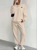 EVE Plus Size Threaded Jacquard Long Pants Casual Two-piece Set GWHT-A23