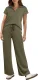 EVE Solid Color Short Sleeve Two Piece Pants Set GWHT-A16