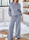 EVE Fashion Solid Color Long Sleeve Sweatshirt Pants Suit GWHT-A58