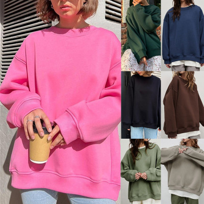 EVE Solid Color Long Sleeve Sweatshirt GWHT-1946