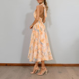 EVE Plus Size Printed Sleeveless Maxi Dress GHMF-30607