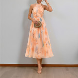 EVE Plus Size Printed Sleeveless Maxi Dress GHMF-30607