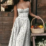 EVE Plus Size Sexy Sling Long Dress GHMF-24586
