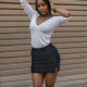 EVE Splash Proof Cotton Mini Skirt ﻿GNZD-9619DD