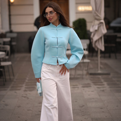 EVE Solid Color Long Sleeve Tops GZJQ-K6L17768A