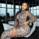 EVE Long Sleeve Printed Slim Jumpsuit XEF-K6Q19503A