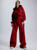 EVE Fleece-lined Zipper Solid Color Jumpsuit CH-26052