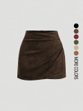 EVE Fashion Solid Color Mini Skirt GSRX-1008