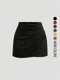 EVE Fashion Solid Color Mini Skirt GSRX-1008