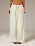 EVE Solid Color Drawstring Loose Pants GSRX-992