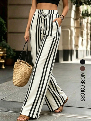 EVE Stripe Loose Casual Pants GSRX-1003