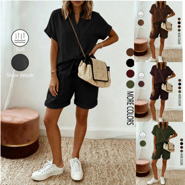 EVE Casual Short Sleeve Shrot 2 Piece Set GSRX-993