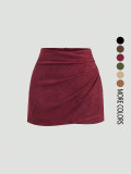 EVE Fashion Solid Color Mini Skirt GSRX-1008