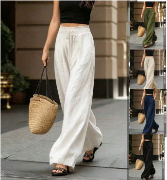 EVE Solid Color Loose Wide Leg Pants GSRX-998