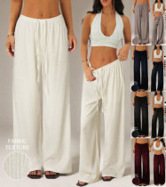 EVE Solid Color Drawstring Loose Pants GSRX-992