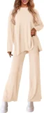 EVE Solid Color Long Sleeve Knits 2 Piece Pants Set GMYS-LWZ8262