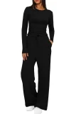 EVE Solid Color Long Sleeve Casual Pants Suit GMYS-LWZ8263