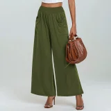 EVE Solid Color High Waist Casual Loose Pants GMYS-LWZ8063