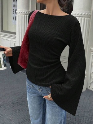 EVE Long Sleeve Solid Color T Shirt GMYS-WL8510
