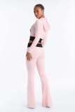 EVE Long Sleeve Hooded Top Two Piece Pants Set YD-8867