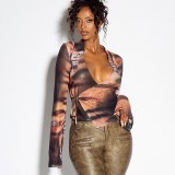 EVE Long Sleeve Printed T Shirt GJYO-JT0128988