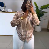 EVE Stripe Long Sleeve Shirt GCNE-73826