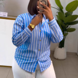 EVE Stripe Long Sleeve Shirt GCNE-73826