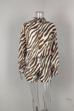 EVE Plus Size Casual Printed Shirt Two Piece Shorts Set GHMF-29251