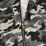 EVE Camouflage Printed Long Sleeve Coat GNZD-6744TR