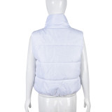 EVE Sleeveless Zipper Warm Vest Cotton-padded Jacket GNZD-DZN2248