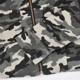 EVE Camouflage Printed Long Sleeve Coat GNZD-6744TR