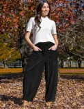 EVE Corduroy Solid Color Loose Pants GMYS-LWZ8307