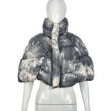 EVE Shawl High Neck Warm Short Jacket GNZD-11021TL