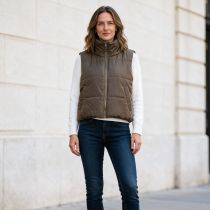 EVE Sleeveless Zipper Warm Vest Cotton-padded Jacket GNZD-DZN2248