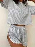 EVE Fashion Printed Short Sleeve Two Piece Shorts Set GMYS-WL8335