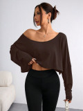 EVE One Shoulder Loose Long Sleeve T Shirt GMYS-JQ9066