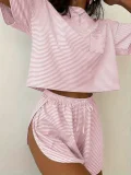 EVE Fashion Printed Short Sleeve Two Piece Shorts Set GMYS-WL8335