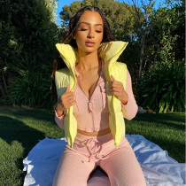 EVE Warm Stand Collar Zipper Sleeveless Vest Coat GNZD-8019DF