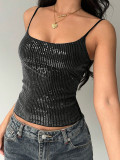 EVE Sexy Sequin Sling Tank Tops GNZD-60476TBZ
