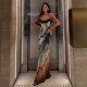 EVE Sexy Printed Sleeveless Sling Maxi Dress GZJQ-K6D19108A