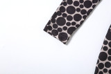 EVE Leopard Printed Long Sleeve Bodycon Dress GZJQ-K6D20645A