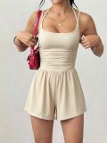 EVE Solid Color Sleeveless Loose Romper GMYS-JQ69072