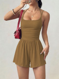EVE Solid Color Sleeveless Loose Romper GMYS-JQ69072