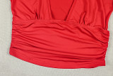 EVE V Neck Solid Color Two Piece Skirts Set(With Headscarf) GJYO-JSD711988