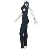 EVE Solid Color Hollow Out Sport Jumpsuit GJYO-JP006051