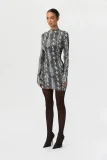 EVE Printed Long Sleeve Mini Dress(With Headscarf) MZ-26023