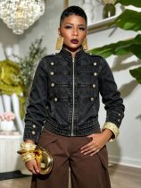EVE Fashion Washed Long Sleeve Denim Coats GYLN-2029