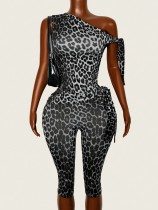 EVE Slash Shoulder Leopard Printed Jumpsuit GAXB-W589JP